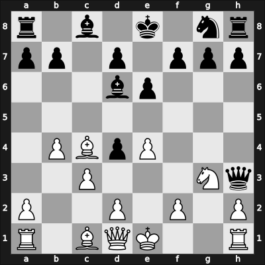 1949 Southsea – Round 5 – Rossolimo, Nicolas – 1/2-1/2 – Tartakower, Savielly – G12