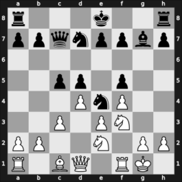 1949 URS Ch, semi final – Round 1 – Goldberg, Grigory A – 0-1 – Kamyshov, Mikhail – G10
