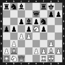 1949 URS Ch, semi final – Round 1 – Alatortsev, Vladimir N. – 1-0 – Goldberg, Grigory A – G22