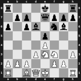 1949 URS Ch, semi final – Round 1 – Nezhmetdinov, Rashid – 1-0 – Solmanis, Zigfrids – G24