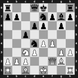 1949 URS Ch, semi final – Round 8 – Pogrebissky, Iosif – 0-1 – Novotelnov, Nikolai – G68