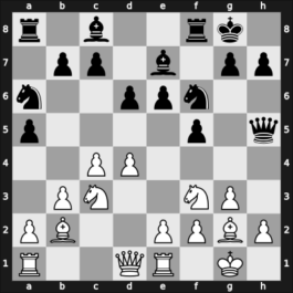 1949 URS Ch, semi final – Round 9 – Kholmov, Ratmir D – 1-0 – Chistiakov, Alexander – G73