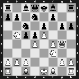 1949 URS Ch, semi final – Round 17 – Pogrebissky, Iosif – 1/2-1/2 – Chistiakov, Alexander – G125