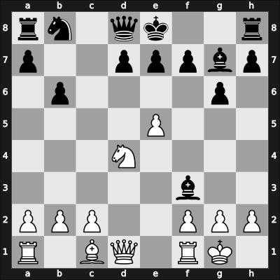 1949 URS Ch, semi final – Round 15 – Simagin, Vladimir – 0-1 – Duz-Khotimirsky, Fedor Ivanovich – G110