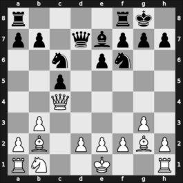 1949 US Open – Round 11 – Evans, Larry – 0-1 – Bisguier, Arthur B – G13