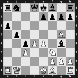 1949 Venice – Round 3 – Tartakower, Savielly – 0-1 – Golombek, Harry – G25