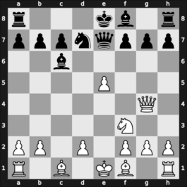 1949 Venice – Round 10 – Tartakower, Savielly – 1-0 – Kottnauer, Cenek – G75