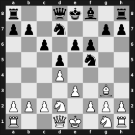 1950 Amsterdam – Round 1 – Tartakower, Savielly – 1/2-1/2 – Van Scheltinga, Theo – G14