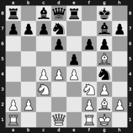 1950 Candidats Tournament – Round 15 – Bronstein, David I – 1/2-1/2 – Lilienthal, Andor – G64