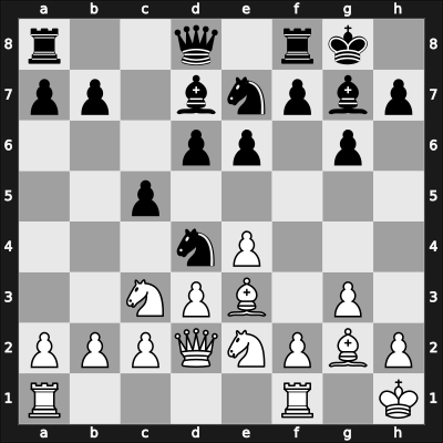 1950 FRG Ch Bad Pyrmont GER – Round 5 – Sahlmann, Walter – 1/2-1/2 – Bogoljubow, Efim – G12