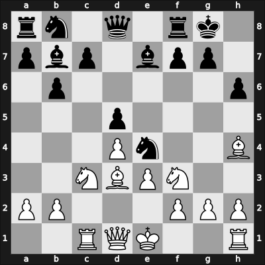 1950 FRG Ch Bad Pyrmont GER – Round 6 – Bogoljubow, Efim – 1/2-1/2 – Teschner, Rudolf – G15