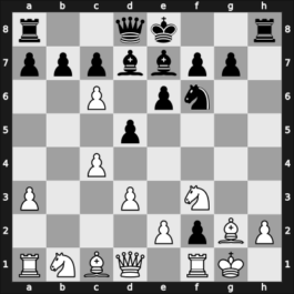 1950 FRG Ch Bad Pyrmont GER – Round 8 – Lange, Wilfried – 0-1 – Eisinger, Max Jr – G25