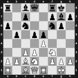 1950 FRG Ch Bad Pyrmont GER – Round 16 – Pfeiffer, Gerhard – 1/2-1/2 – Unzicker, Wolfgang – G50