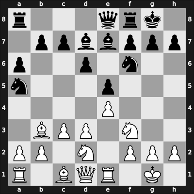 1950 FRG Ch Bad Pyrmont GER – Round 16 – Bogoljubow, Efim – 1-0 – Schifferdecker, Wilhelm – G51
