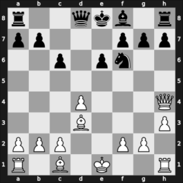 1950 Hoogovens – Round 5 – Rossolimo, Nicolas – 1/2-1/2 – Henneberke, Frans – G7