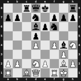 1950 Southsea – Round 1 – Leslie, Donald Daniel – 0-1 – Bisguier, Arthur B – G3