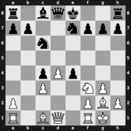 1950 USSR – Round 1 – Kondratiev, Pavel E – 1-0 – Taimanov, Mark E – G1