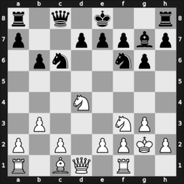 1950 Venice – Round 1 – Szabados, Eugenio – 1/2-1/2 – Golombek, Harry – G14