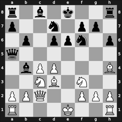 1950 Venice – Round 11 – Pachman, Ludek – 1/2-1/2 – Smyslov, Vladimir – G89