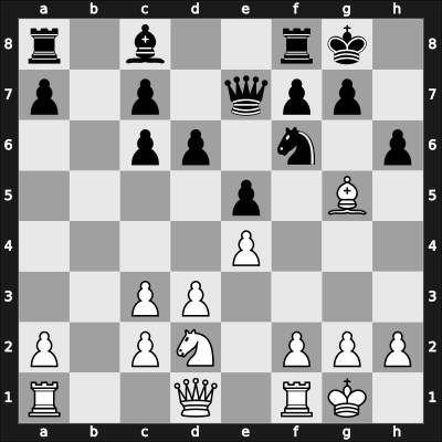 1951 Augsburg – Round 14 – Kieninger, Georg – 1/2-1/2 – Teschner, Rudolf – G50