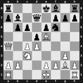 1951 Buenos Aires – Round 1 – Luckis, Marcos – 1/2-1/2 – Cruz Garibaldi, Milton Esteban – G3