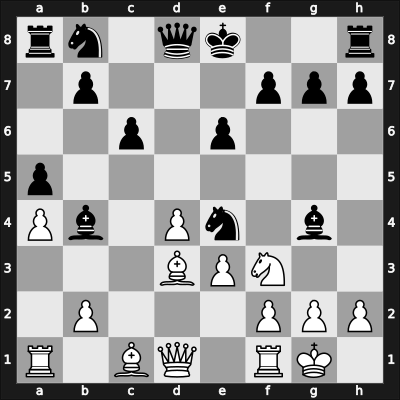 1951 GER Ch 14th – Round 9 – Muth, Rudi – 0-1 – Teschner, Rudolf – G25