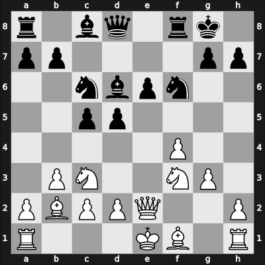 1951 GER Ch U20 – Round 6 – Richter Becerra, Hans – 0-1 – Fuchs, Reinhart – G20