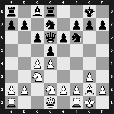 1951 GER Ch U20 – Round 11 – Richter Becerra, Hans – 1/2-1/2 – Bialas, Wolfram – G32