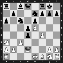 1951 Hastings5152 – Round 9 – Yanofsky, Daniel Abraham – 1/2-1/2 – Schmid, Leo – G40