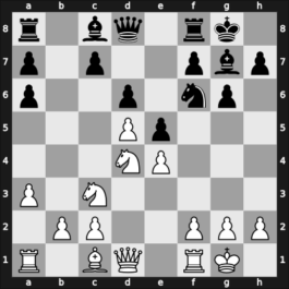 1951 Hoogovens – Round 7 – Van Seters, Frits – 1/2-1/2 – Rossolimo, Nicolas – G11