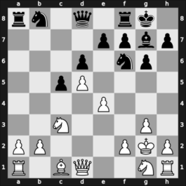 1951 Ljubljana ch YUG – Round 2 – Trifunovic, Petar – 1/2-1/2 – Kozomara, Vlado – G3