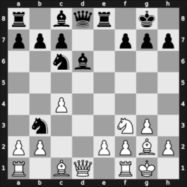 1951 Mar del Plata zt – Round 1 – Bianco Esposito, Antonio – 1/2-1/2 – Flores Alvarez, Rodrigo – G4