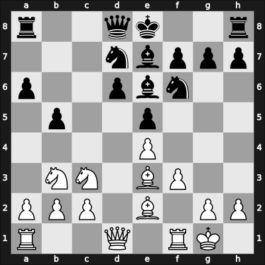 1951 Mar del Plata zt – Round 8 – Mangini, Jose Henrique de Mello – 1/2-1/2 – Wexler, Bernardo – G78