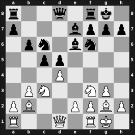 1951 Moskou ch-URS – Round 1 – Simagin, Vladimir – 1/2-1/2 – Bondarevsky, Igor – G3