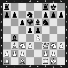 1951 Reggio Emilia – Round 2 – Wade, Robert G – 1/2-1/2 – Rellstab, Ludwig – G25