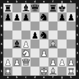 1951 URS Ch sf – Round 6 – Geller, Efim P – 1-0 – Antoshin, Vladimir S – G3