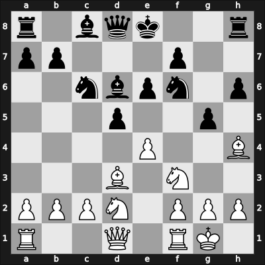 1951 URS Ch sf Leningrad RUS – Round 9 – Terpugov, Evgeny – 1-0 – Chekhover, Vitaly – G14