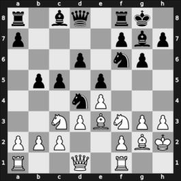 1951 URS-ch19 – Round ? – Smyslov, Vasily – 1/2-1/2 – Moiseev, Oleg – G7