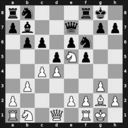 1951 World Championship 19th – Round 7 – Botvinnik, Mikhail – 1-0 – Bronstein, David I – G6