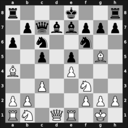 1951 YUG Ch 6th – Round 6 – Trifunovic, Petar – 1/2-1/2 – Nedeljkovic, Srecko M – G32