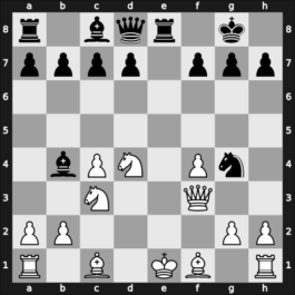 1951 Ljubljana (YUG Ch 6th) – Round 8 – Karaklajic, Nikola – 1-0 – Majstorovic, Ljubomir – G40