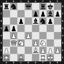 1952 Budapest HUN – Round 11 – Troianescu, Octav – 0-1 – Botvinnik, Mikhail – G8