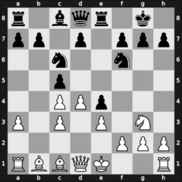 1952 Helsinki olm – Round 1 – Szabo, Ladislav – 1/2-1/2 – Teschner, Rudolf – G11