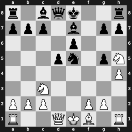 1952 Paignton Premier 2nd – Round 4 – Yanofsky, Daniel Abraham – 1/2-1/2 – Blow, Ronald – G11