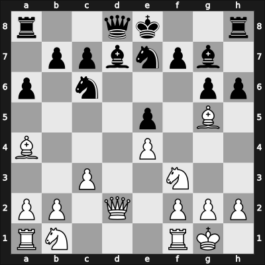 1952 Stevenson Memorial 4th – Round 7 – Yanofsky, Daniel Abraham – 1/2-1/2 – Blow, Ronald – G13