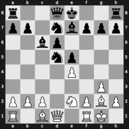 1952 URS ch sf – Round 8 – Nikitin, Aleksander S – 1-0 – Terpugov, Evgeny – G50
