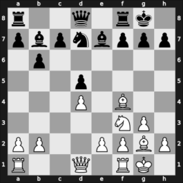 1953 Bucharest – Round 8 – Sajtar, Jaroslav – 1/2-1/2 – Smyslov, Vladimir – G75