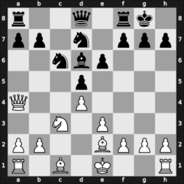 1953 FRG Ch 02nd – Round 11 – Hahn, Eduard – 1/2-1/2 – Unzicker, Wolfgang – G24