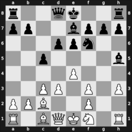 1953 Mar del Plata – Round 1 – Letelier Martner, Rene – 1/2-1/2 – Trifunovic, Petar – G31