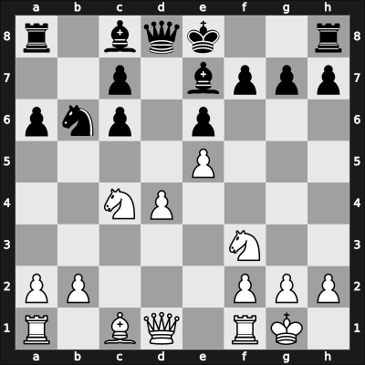 1953 Mar del Plata – Round 8 – Najdorf, Miguel – 1-0 – Guimard, Carlos E – G96